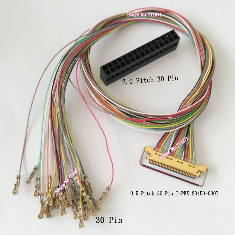 30P 30Pin I-PEX 20453-030T to 30Pin DF13-30DS-1.25C Lcd Screen cable Line DIY Custom 30Pin 2.0 Pitch LVDS eDP Screen Wire Cord