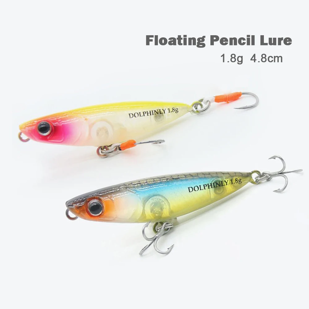 Floating Pencil Bait Fishing Lure 1.8g 4.8cm Micro Topwater Pencil Lure Artificial Hard Bait For Perch Pesca Fishing Tackle