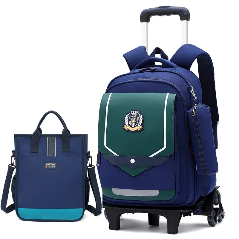 Waterproof Trolley Backpack for Men and Women, Large Capacity Trolley Backpack, Grade One to six, Primary School Students