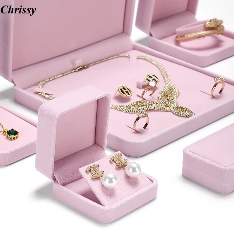 

Подарочная коробка для ювелирных изделий премиум-класса, элегантный бархатный футляр для хранения колец, серег, ожерелья, браслетов, коллекция презентаций