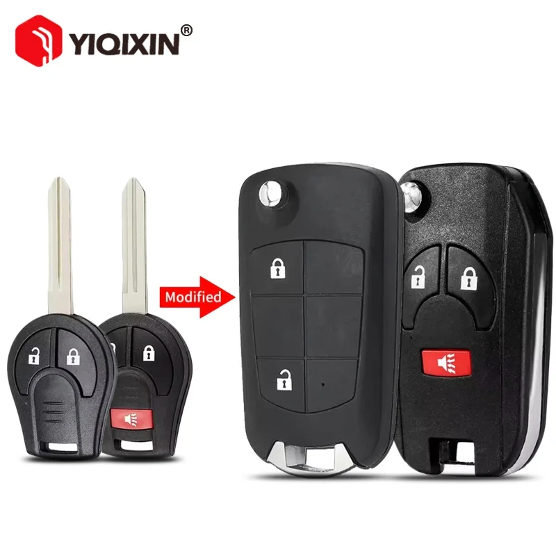 Modified Flip Remote Car Key Shell For Nissan Sylphy Cube Juke Rogue Micra Qashqai Altima Maxima Sentra Versa Transmiter X-Trail