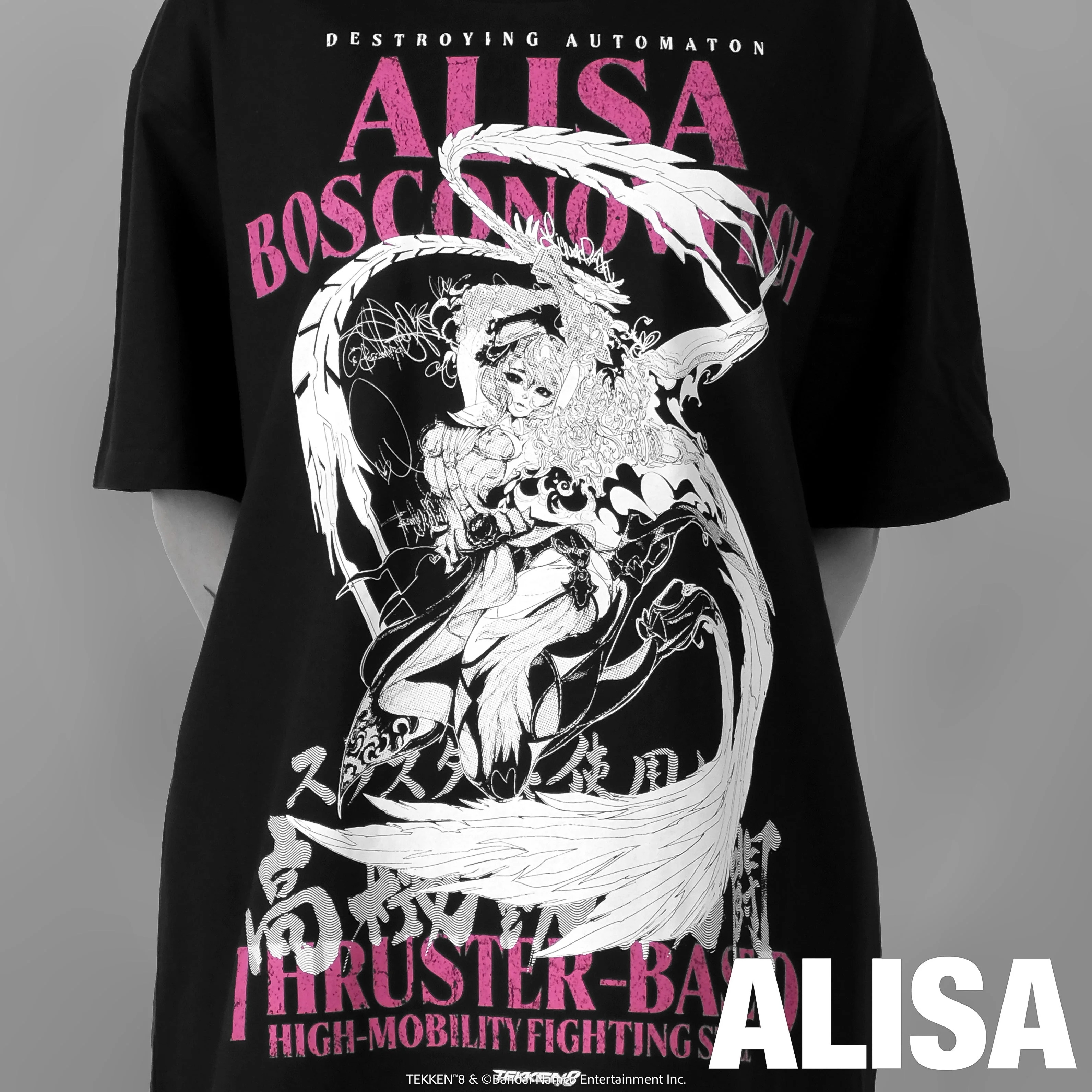 

2026 Summer Iron Fist 8 Elisa Destruction Auto Doll Printed Oversized T-shirt, Gaming Casual Sports Jersey