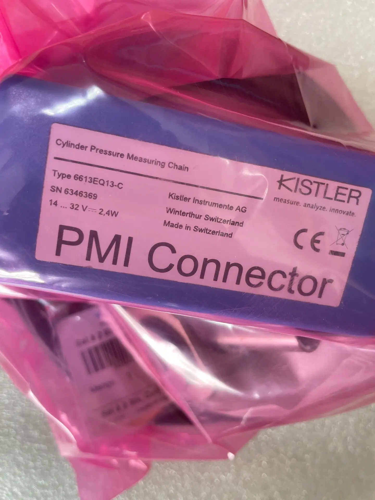 KISKLER Pressure Sensor 6613EQ13-C, SN6346369, Brand New