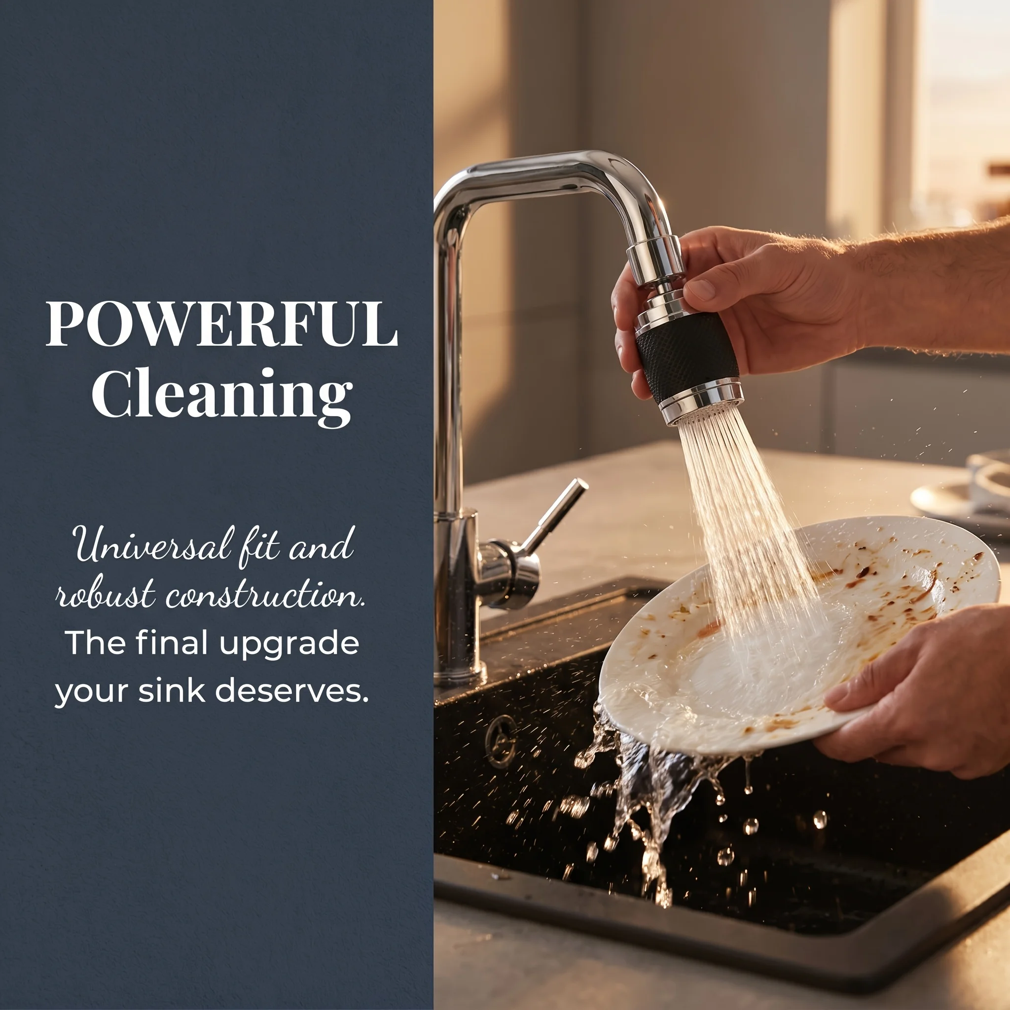 3‑Mode Filter Faucet Extender, 360° Rotatable Universal Kitchen Faucet Sprayer, Pressurized Water‑Saving Anti‑Splash Shower Head