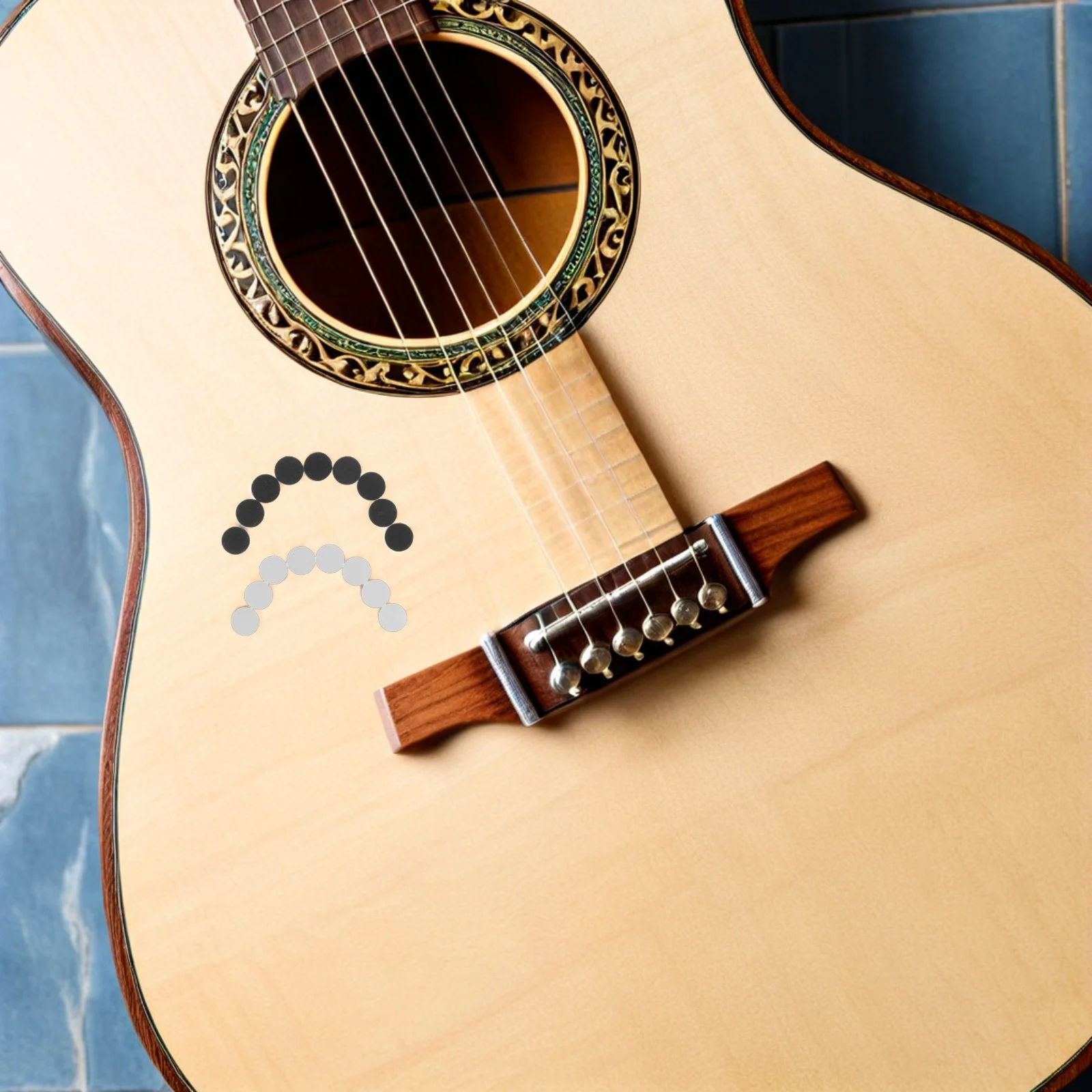 

200pcs Guitar Accessories 6X2.5Mm White Black Acrylic Inlay Dots For Acoustic Electric Guitar Side Dot Markers Fretboard