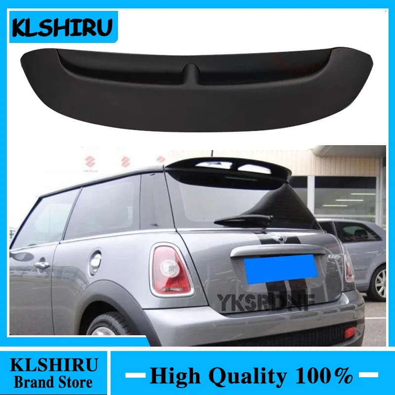 For Mini Cooper R56 Glass Top Spoiler Fiber Material Rear Roof Spoiler Wing Trunk Lip Car Styling Fully Compatible Tuning Parts