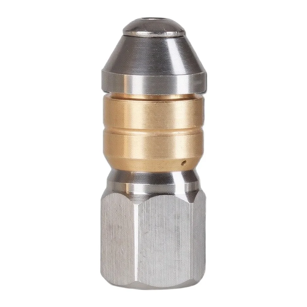 

2 In 1 Pressure Washer Nozzle Set Stainless Steel For Pipe Sewage Drain Cleaning High Pressure Water Jet Tool Accessories