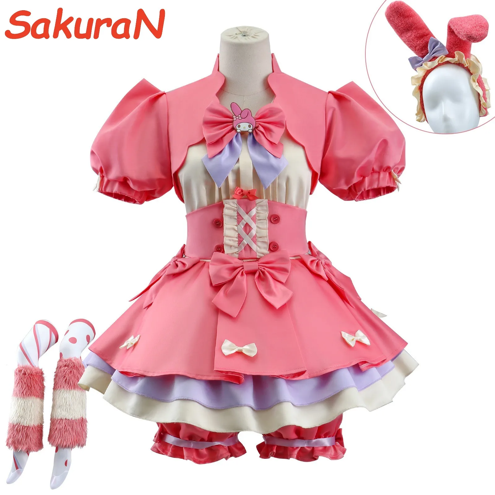 

Lily Barrier Cosplay Game Identity V Cheerleader Costume Uniform Pink Dress Wig Set Party Role Play Anime Outfit for Women