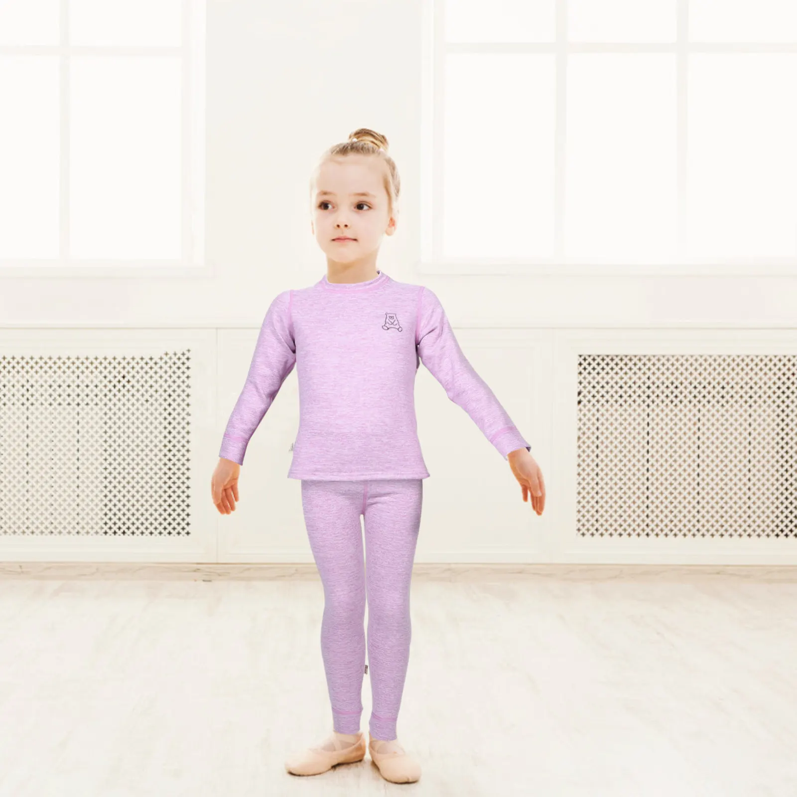 1Set Toddler Thermal Underwear Set Fine Workmanship Seamless Comfortable Long Sleeve Warm Sleepwear for Girls Boys Fall Winter