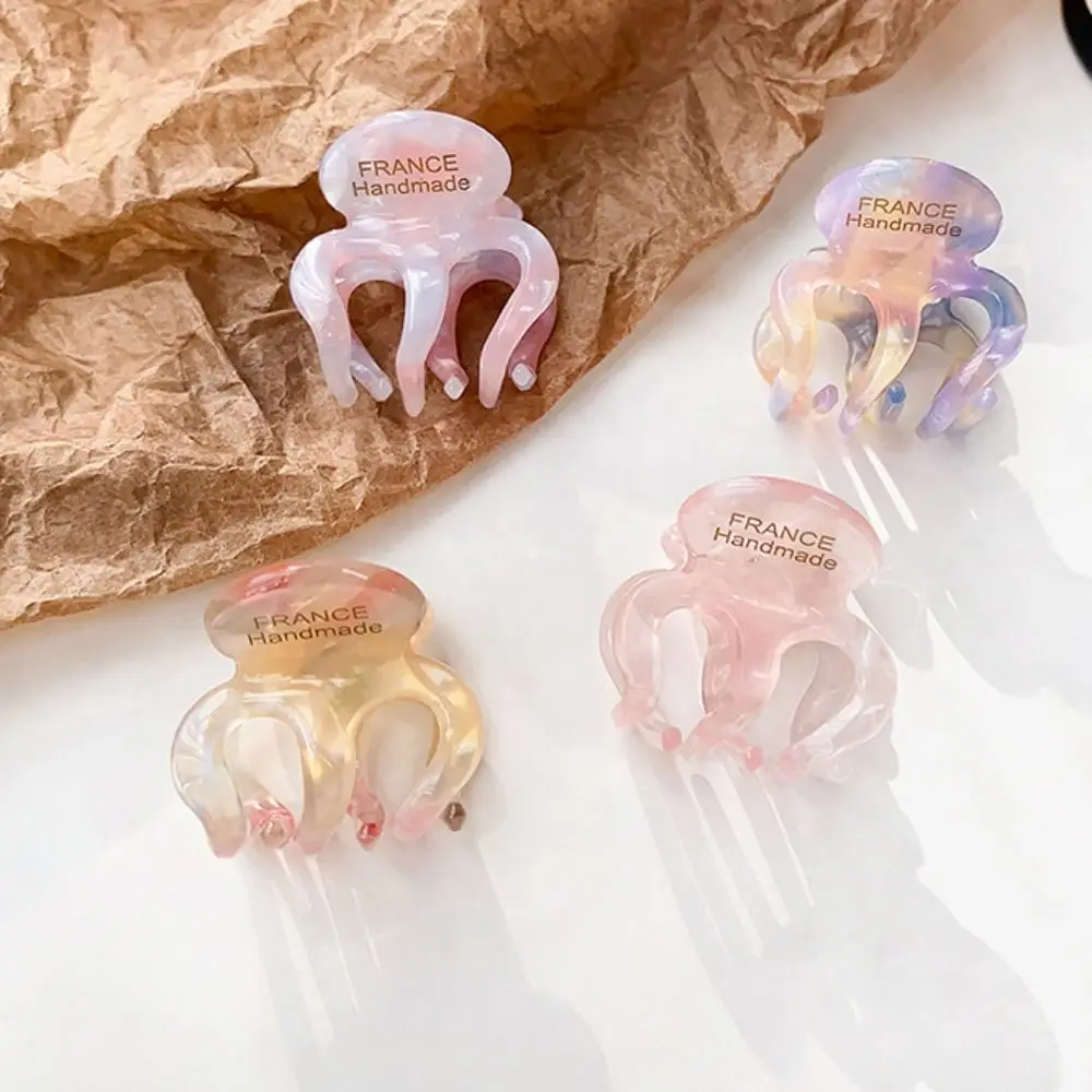 Acetate Pumpkin Grab Clip Small Hollow Out High Ponytail Fixed Artifact Hairpin Hair Clips Shark Clip Retro Mini Hair Claw Girls