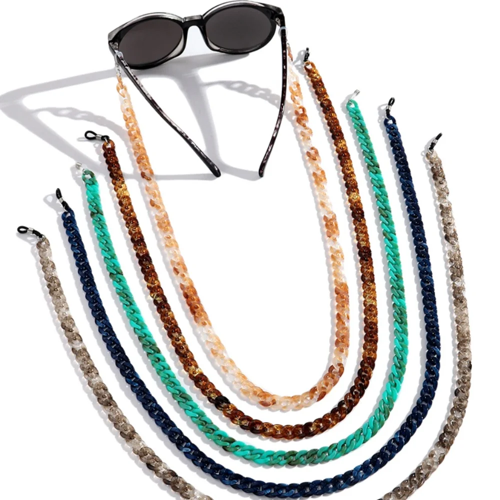 Colorful Acrylic Eyeglass Chain Sunglasses Strap Lanyard Reading Glasses Mask Chain Necklace for Women Gift