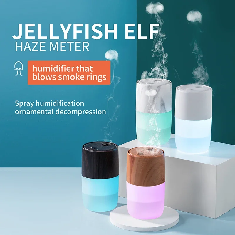 

Wireless Air Humidifier Jellyfish Portbale Aroma Diffuser 1200mAh Battery Rechargeable Umidificador Essential Oil Humidificador