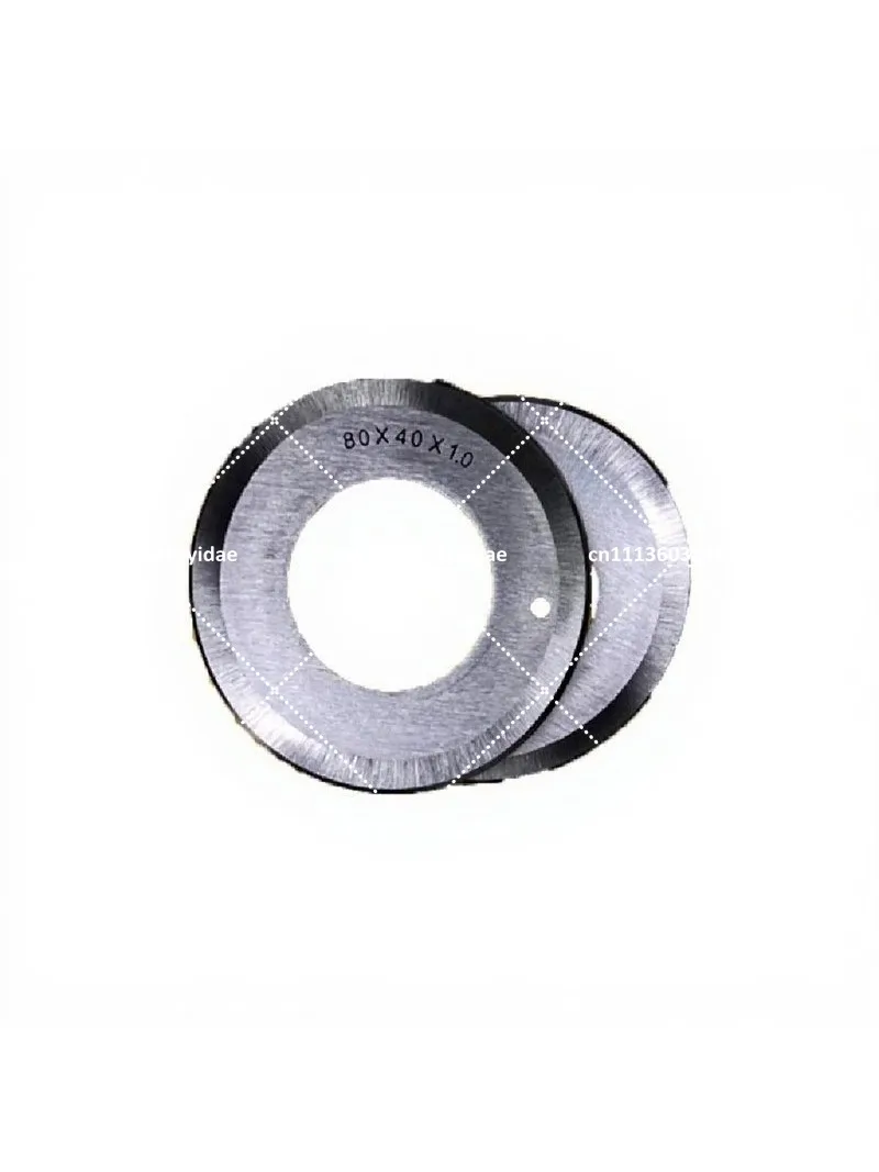5PCS Slitting machine round blade cutting machine round knife double-sided 80*40*1.0 leather cutting tube blade