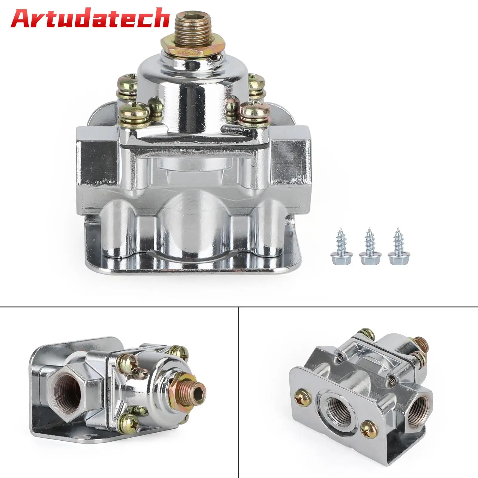 Artudatech Carburetor Fuel Pressure Regulator For Holley 12-803 2 Port 4 1/2 to 9 PSI Car Accessories