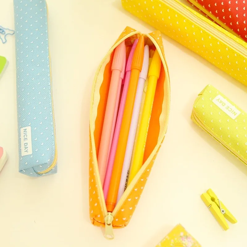 Colorful School Pencil Case Holder Protective Carrying Box Storage Container for Pen Creative Pencil Bag Stationery for Girls