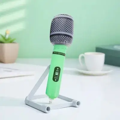 Exquisite Inflatable Rock Microphone for Cultivates Singing Speaking Interest Fun Plaything for Musical Parties