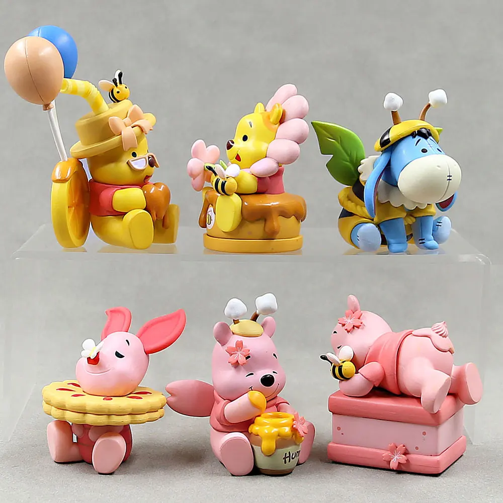 

6pcs/set Cartoon Winnie The Pooh Action Figure Toy Pooh Bear Eeyore Piglet Action Figure Dolls Toy Gifts For Kids