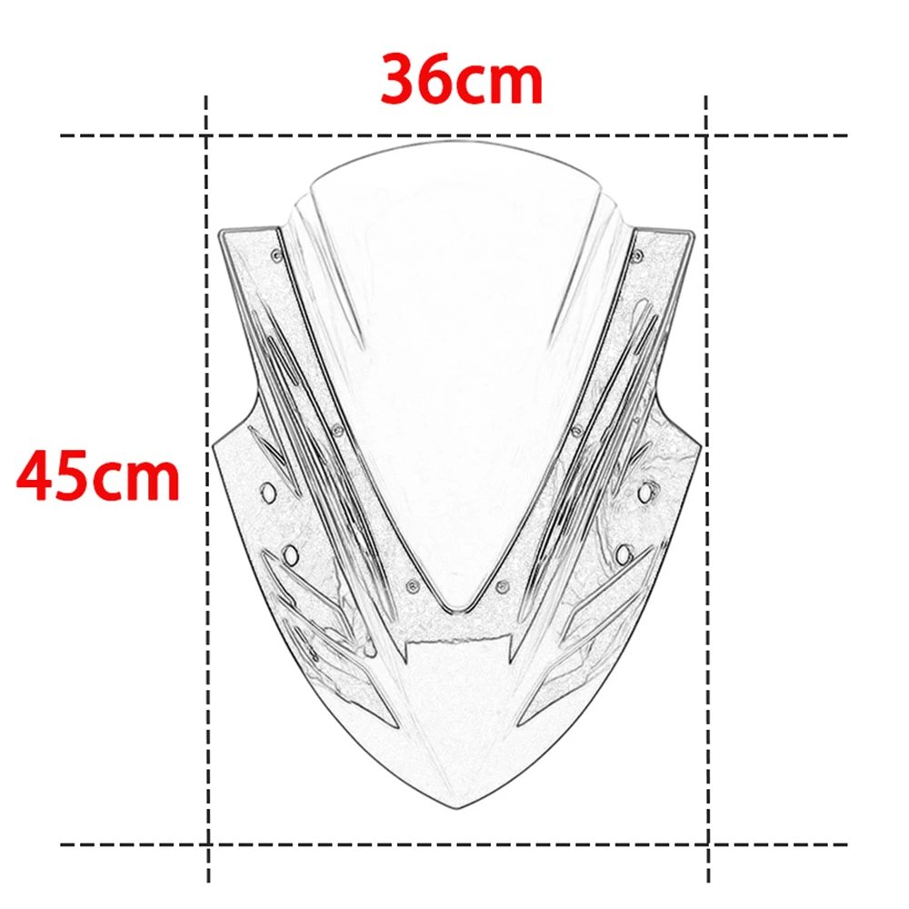 For Kawasaki Ninja 400 2019-2020 250 300 2013-2018 2016 Motorcycle Windshield Windshield Wind Deflector Screen Double Bubble