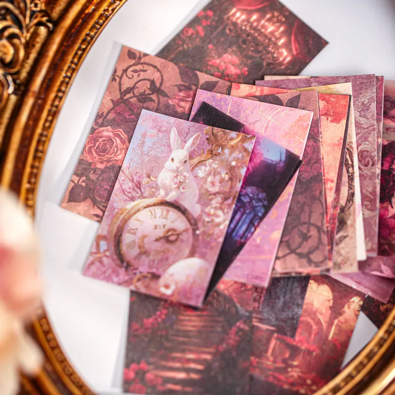 Card Lover 100 Pcs [Dazzling Flowing Light Series] Retro Hand Account  Material Paper Light Deco Paper Scrapbooking Sticker Kit