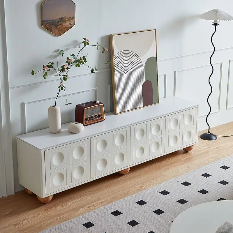الأبيض الفاخرة أدراج تلفزيون خزانة غرفة المعيشة الشمال شقق تلفزيون خزانة التخزين الحديثة فريدة من نوعها Meuble Chambre الأثاث للمنزل