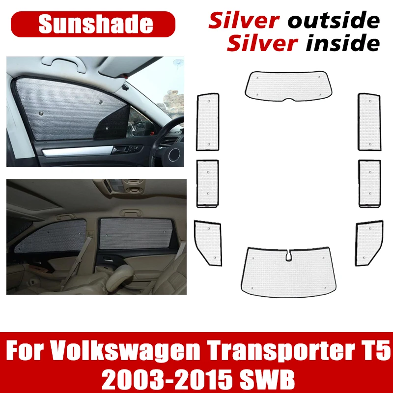 

Full Cover Visor For Volkswagen VW Transporter Caravelle Multivan Doubleback T5 SWB 2003-2015 Window Sunshade Car Accessories