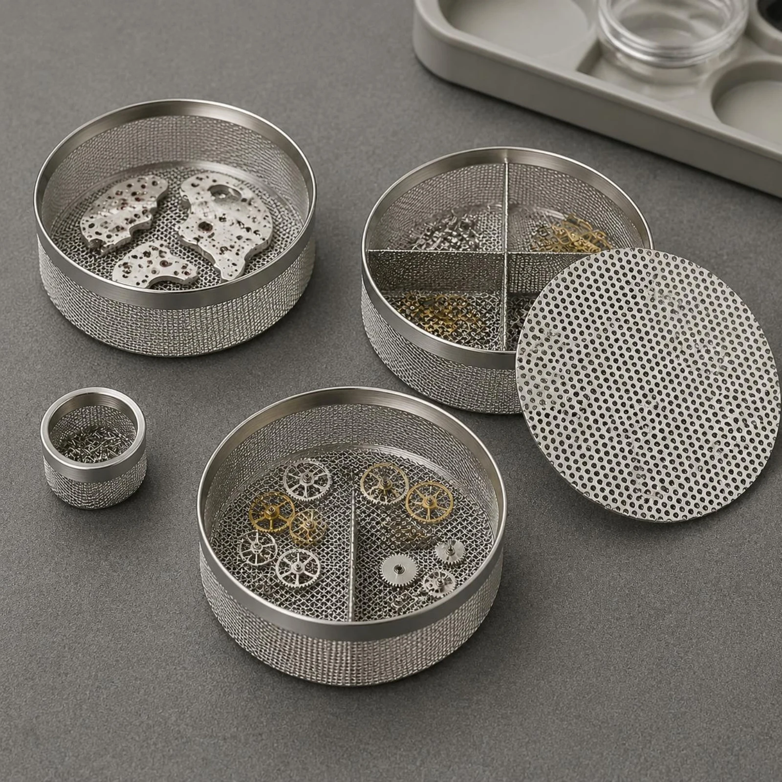 

Watch Parts Basket Segmented Dividers Watch Movement Basket for Watchmakers