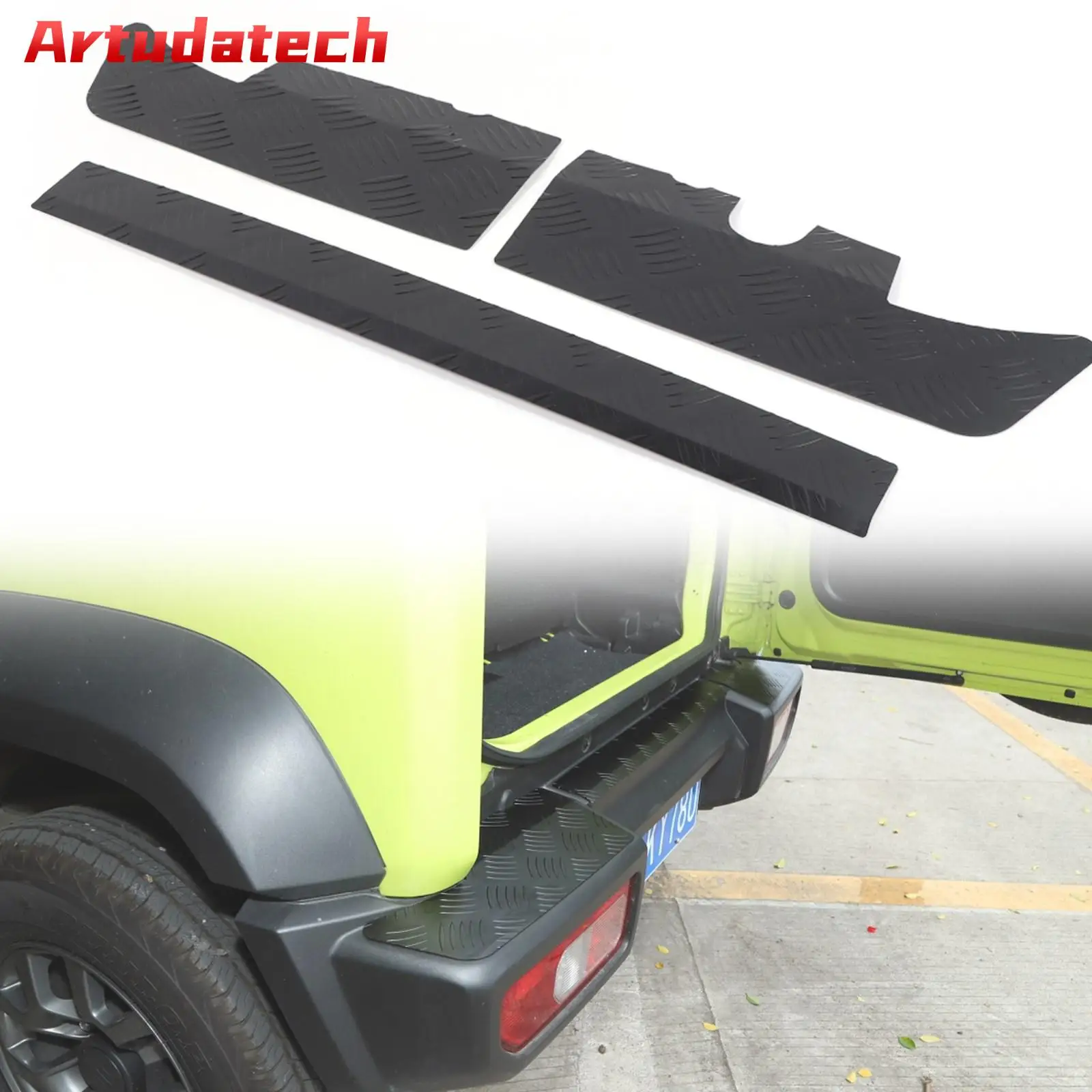 Artudatech Black Alloy Rear Bumper Protector Guard Panel Trim For Suzuki Jimny 2019 2020 2021 2022 2023