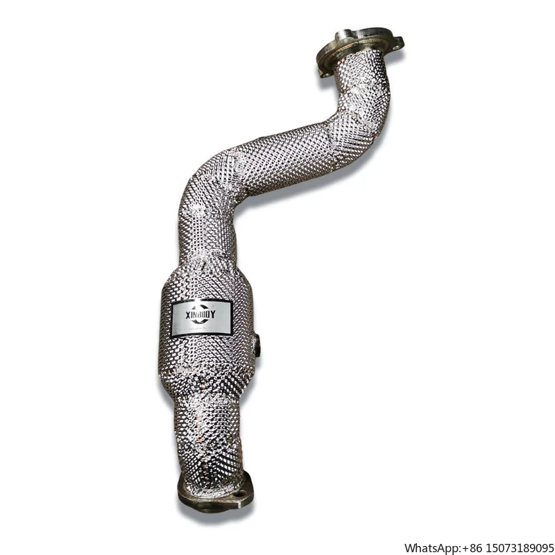 14.High Performance Stainless Steel High-Flow Front Pipe With Catalytic Converter for  C180 C200 W204