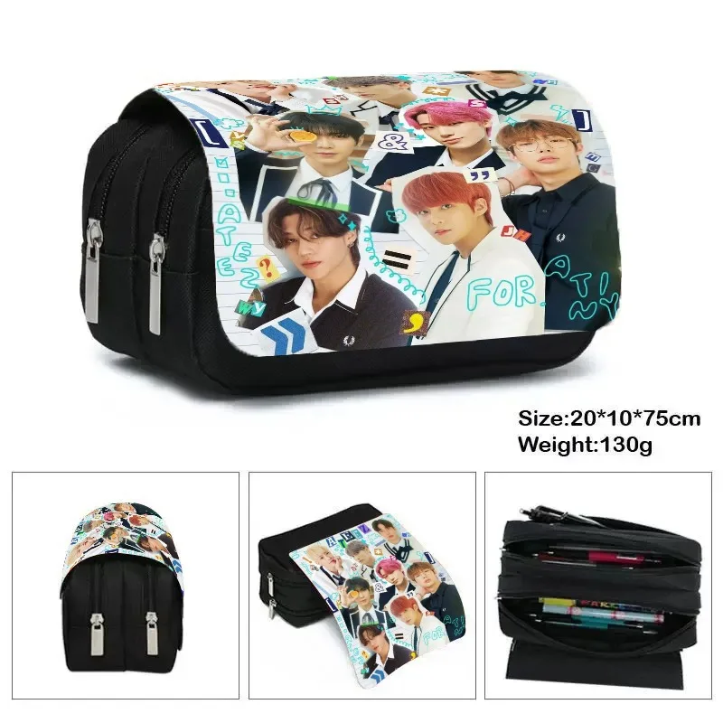 

Kpop ATEEZ Pencil Case Fans Fashion Korean Stationery Students Large Capacity Pencil Pouch Back To School Supplies Party Gifts