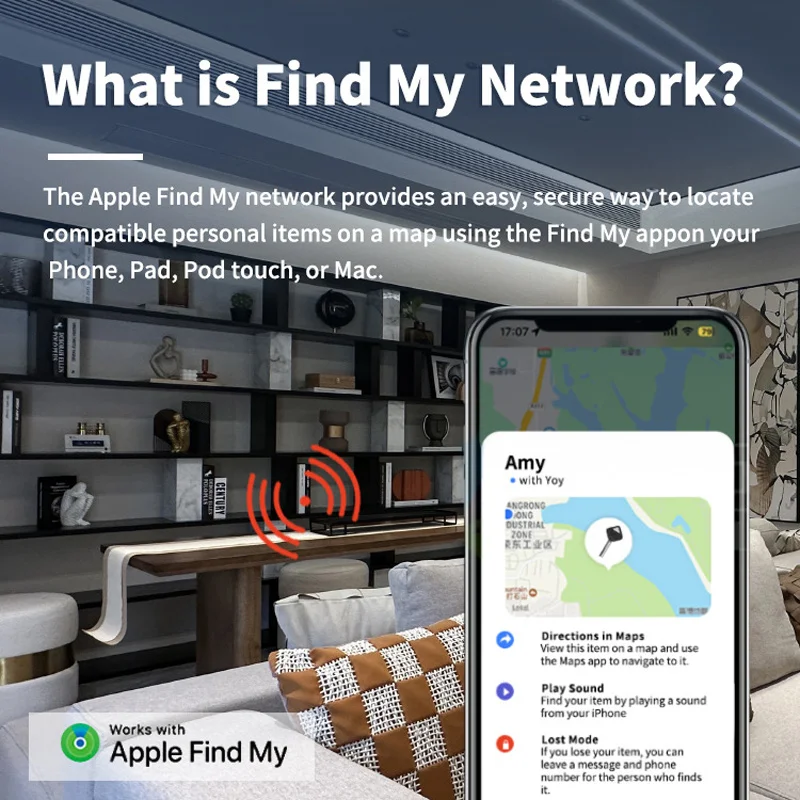 Localizzatore Bluetooth globale Dispositivo anti-smarrimento con scheda ultrasottile Strumento di localizzazione animali domestici Itag adatto per la ricerca Apple Posizione remota
