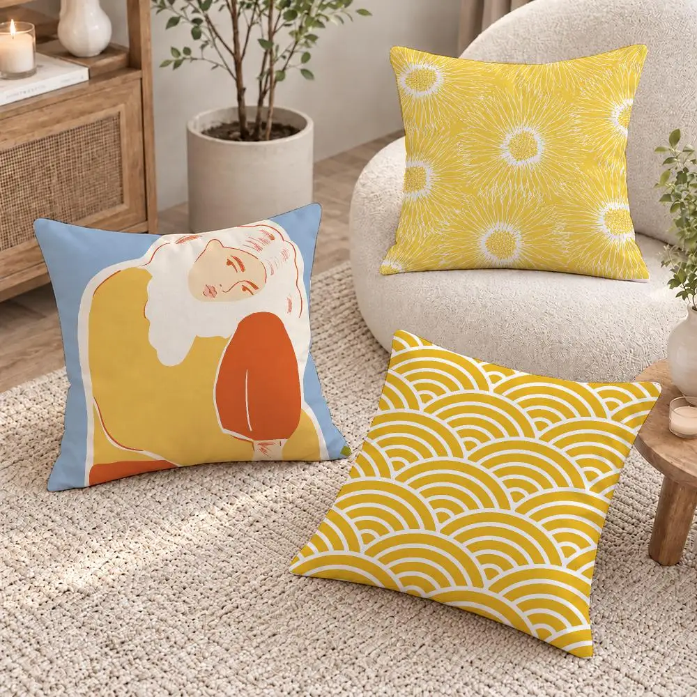 Warm Art Warm Ginger Cushion Cover Short Plush Pillow Cover, Washable Wrinkle-Resistant for Sofa Bedroom Decor Gift