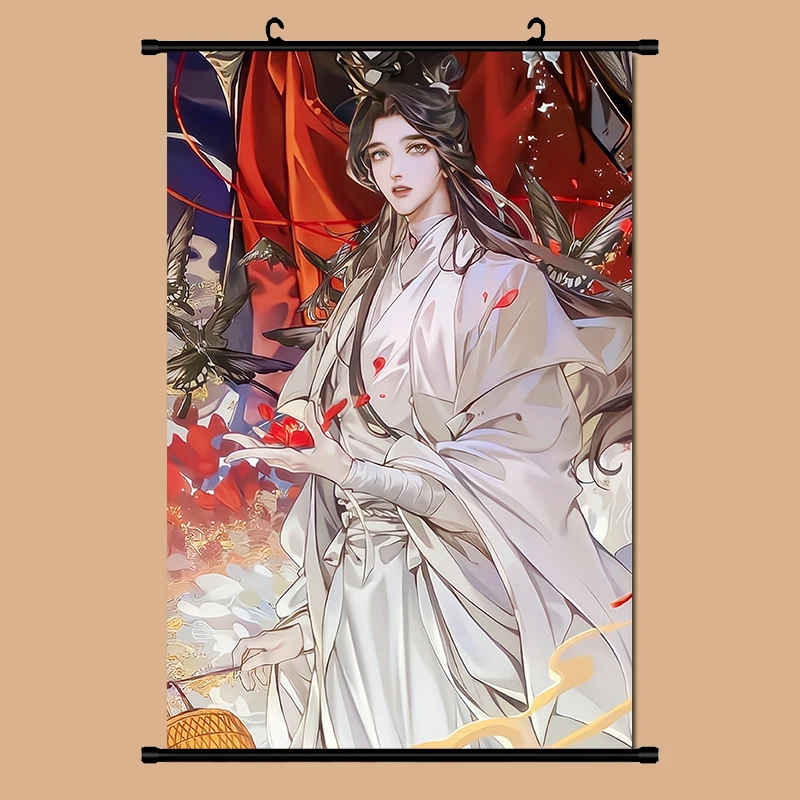 Heaven Official\'s Blessing Tian Guan Ci Fu Xie Lian Hua poster Fabric Wall Scroll Home Decor Anime Poster 20*30cm Gifts Cosplay