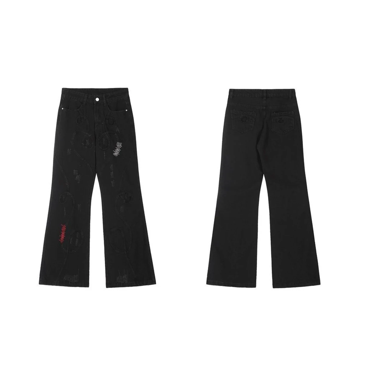 아메리칸 빈티지 청바지 부츠컷 여성 캐주얼 하이 스트리트 스타일 바지 슬림 Y2k 레트로 하이 웨이스트 서브컬쳐 스트리트웨어 여성 데님