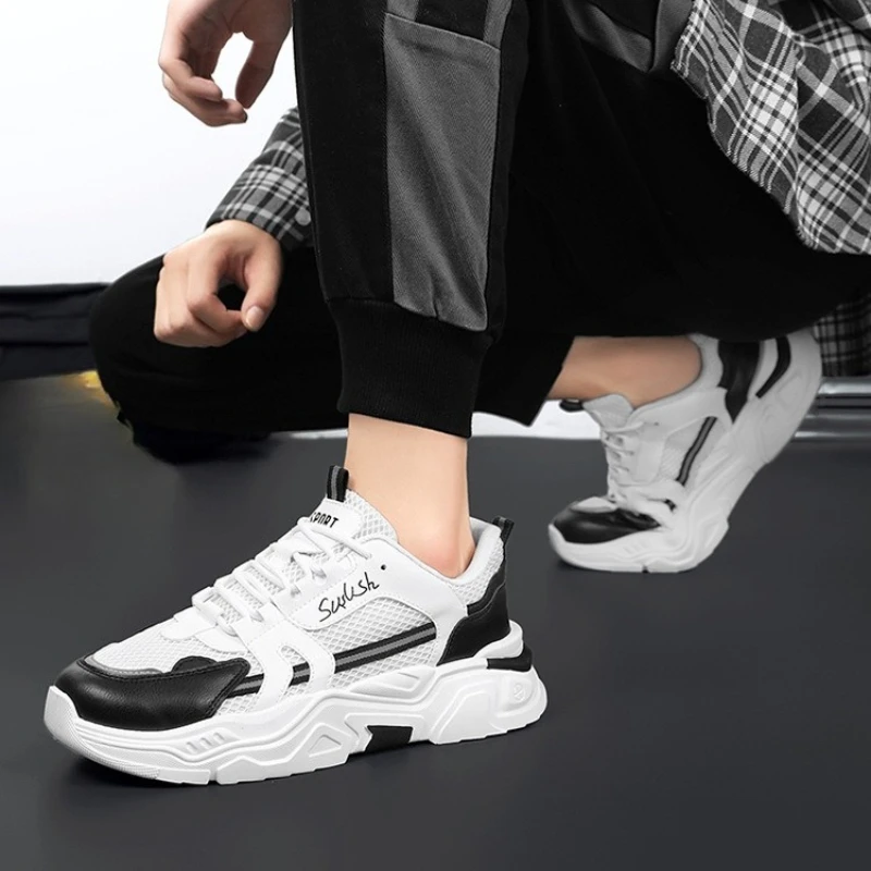 여름 신상 통기성 메쉬 신발 남성 캐주얼 편안한 운동화 패셔너블 다용도 키높이 남성 스니커즈