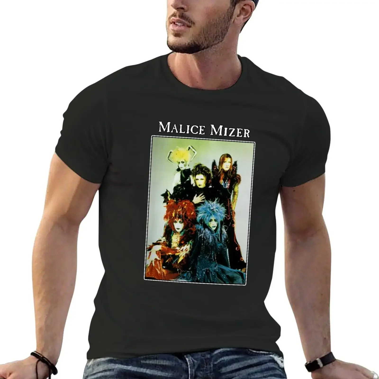 

MALICE MIZER - merveilles Era Band Picture (Visual kei J-rock band with Gackt & Mana) T-Shirt anime stuff cute tops t shirt men