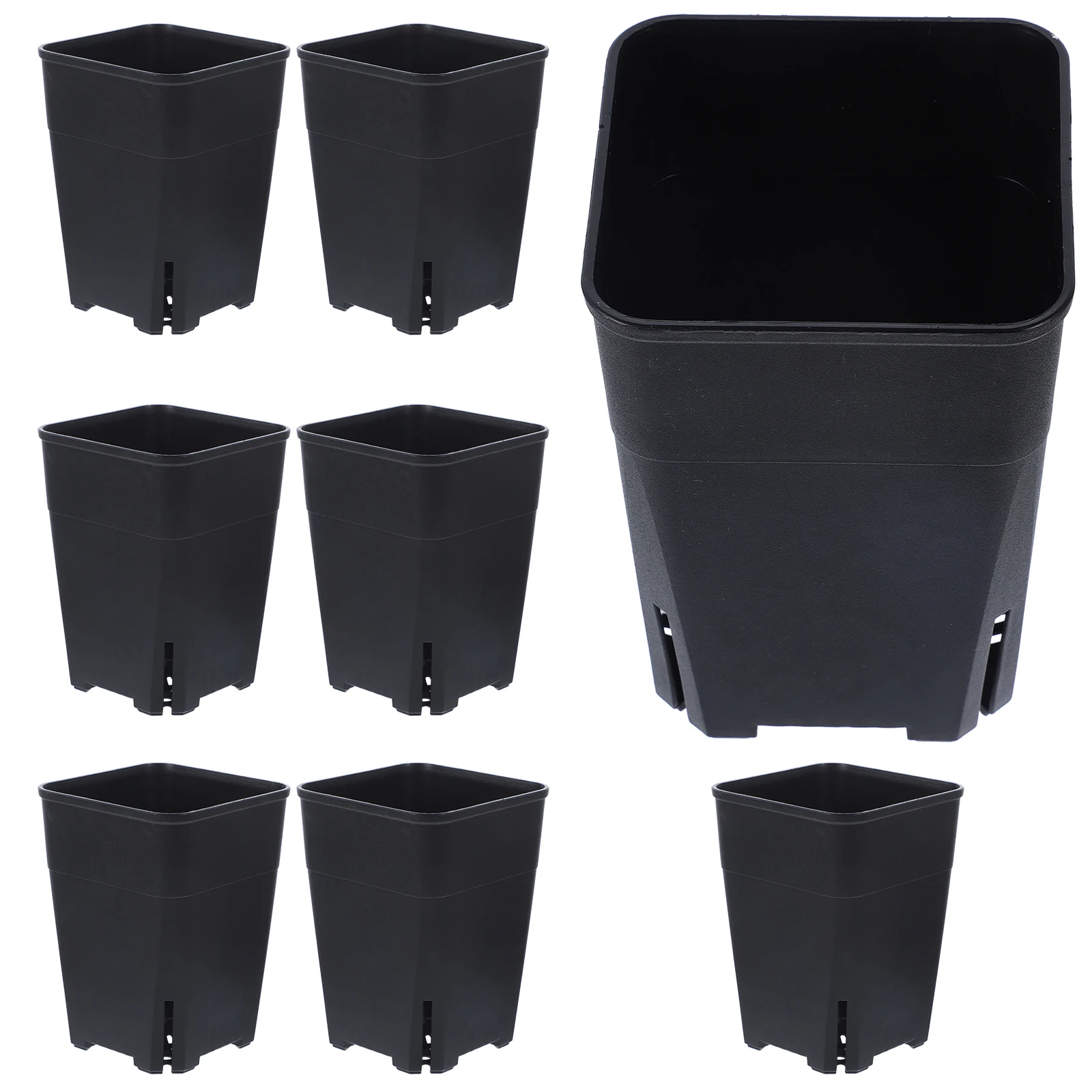 8 Pcs Plants Pot Control Planting Pots Drainage Holes for Succulents Nursery Flowers Plastic Pot