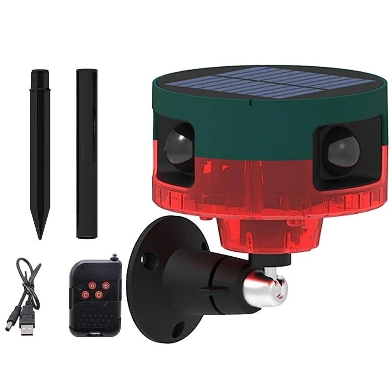 Lampe d'alarme avec capteur mouvement, détecteur loup sanglier, pour abri jardin, cour, livraison directe