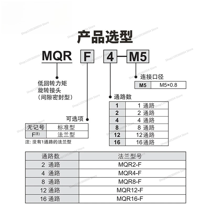 For High-speed Rotary Joint MQR2/4/8/12/16-M5 High-speed Multi-channel Low-turn 360-degree Slip Ring Multi-channel Connector