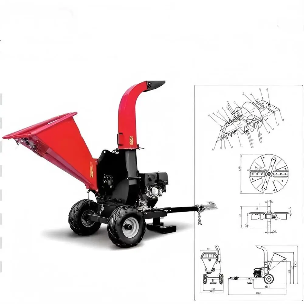 Factory Direct Drum Type Powered Wood Shredder Ideal for Shredding Twigs and Branches in Parks and Gardens