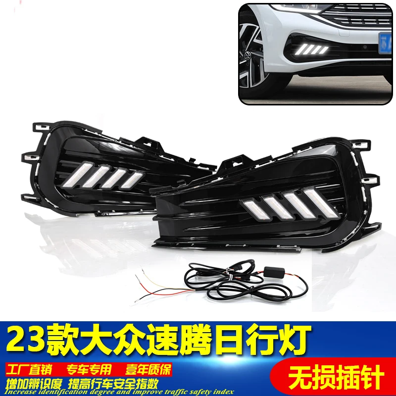 

car accessories bumper headlight for Volkswagen Jetta daytime light Sagitar 2023~2024y LED for VW Jetta headlamp Fog light