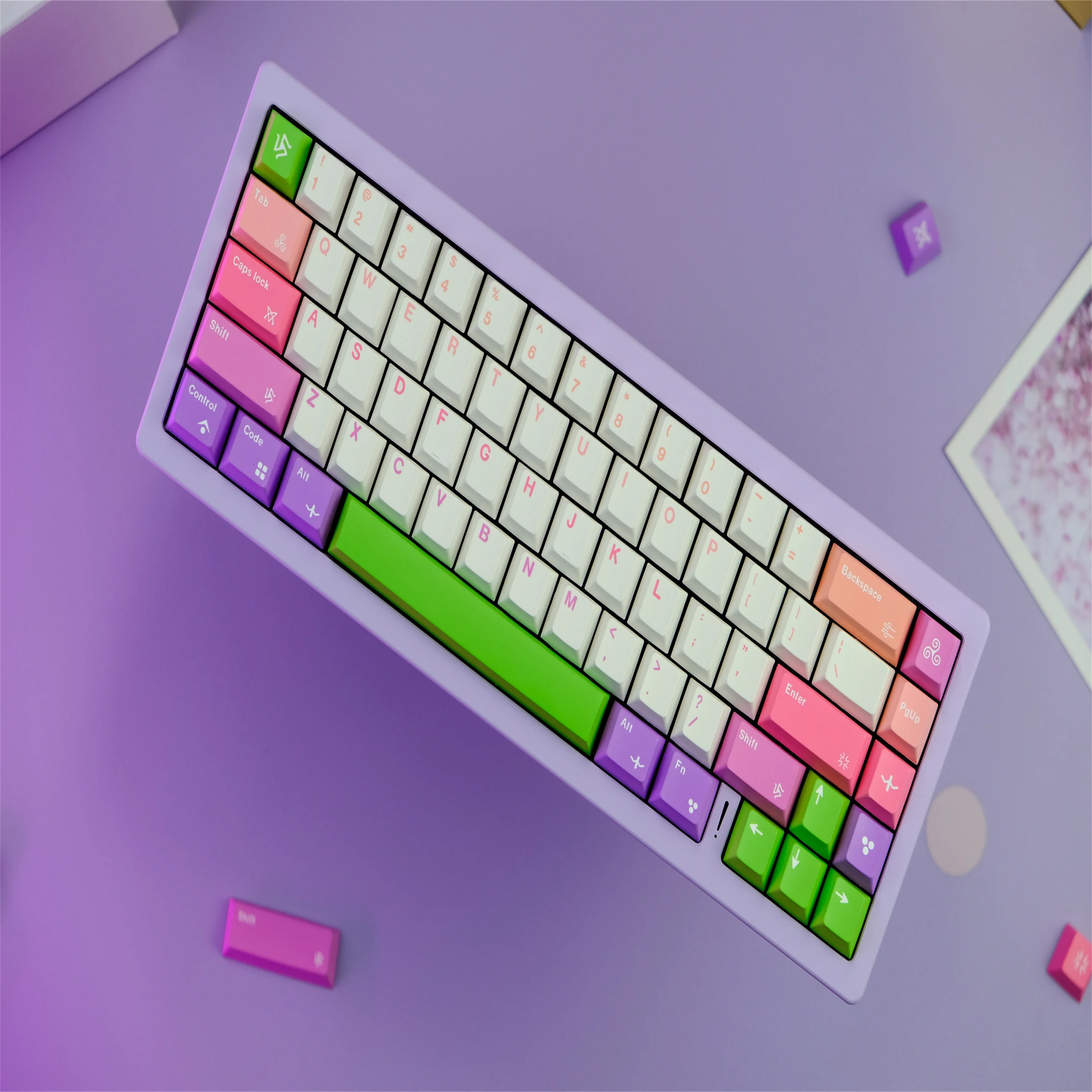 GMK Elves Keycaps Set 129 Keys PBT Material Cherry Profile Gaming KeyCap for Fits MX Switch 61/64/68/75/84 Mechanical Keyboard
