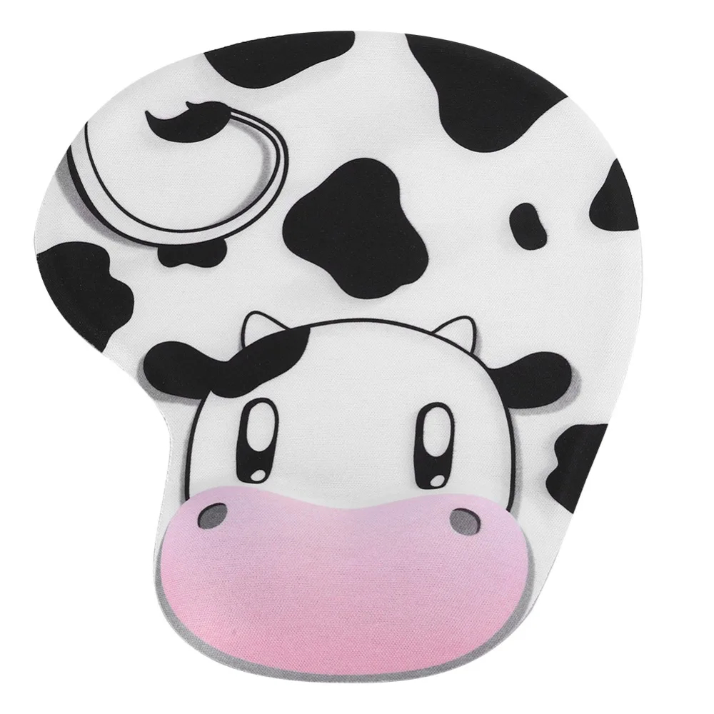 

Comfortable Cow Style Mouse Pad Singlesided Cartoon Style Gel Wrist Support Computer Decoration Notebook Desktop Computer