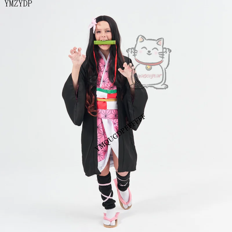 Hot selling anime demon killer Kamado Nezuko cosplay costume carnival party adult uniform Halloween costume new