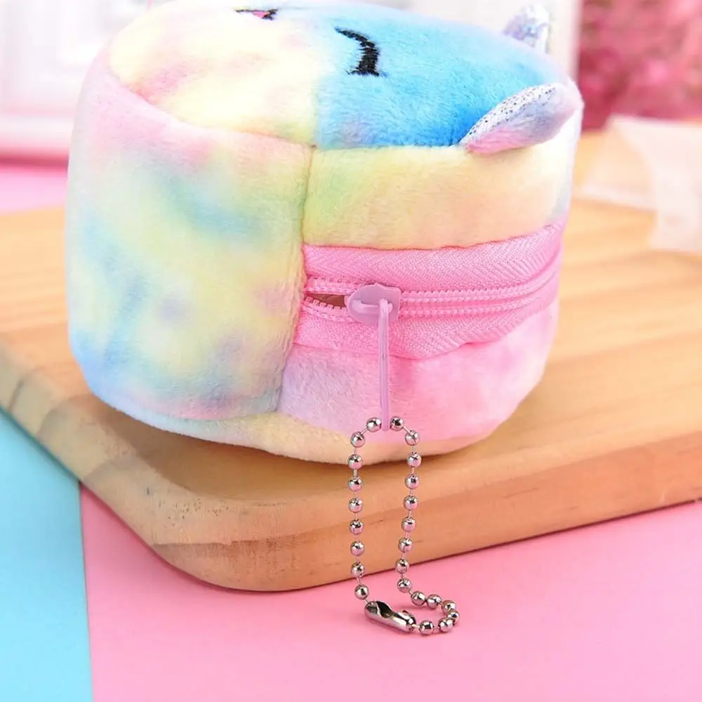 Cartoon Zipper bag Key Ring Bag Money Holder Pouch Ornament Bag Pendant Plush Keychain Wallet Bags Plush Coin Purse Mini Wallet