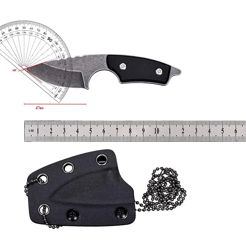 

G10 Handle + Stainless Steel Small Fixed Blade Knife Outdoor Camping Portable Carrying Hand Tool Knifes with Scabbard