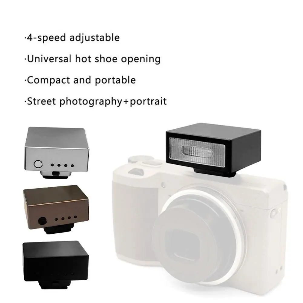 Mini Hot Shoe Rechargeable adjustable Miniature Camera Macro Xenon Flash for Ricoh Fujifilm F1