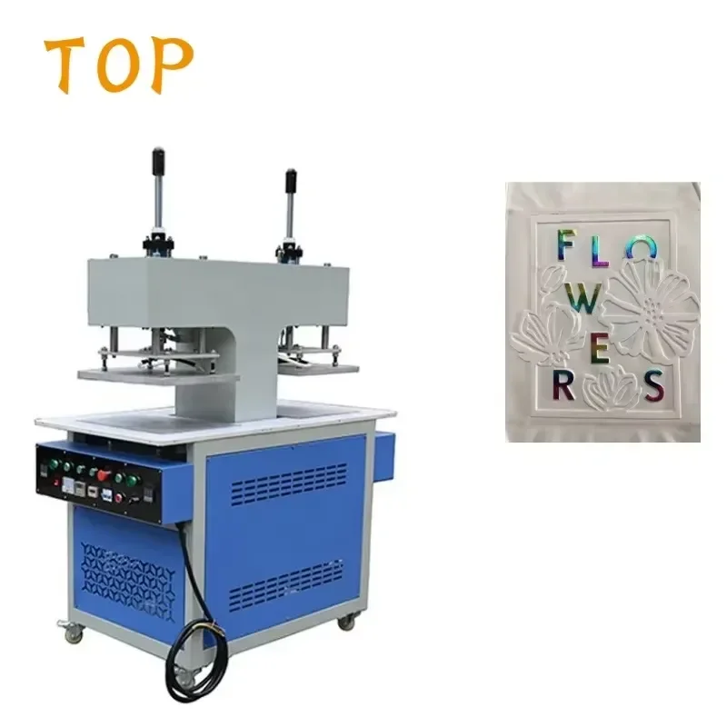 Leather Hot Stamping Machine Dual Station 3D Logo Embossing Foil Stamping Machine