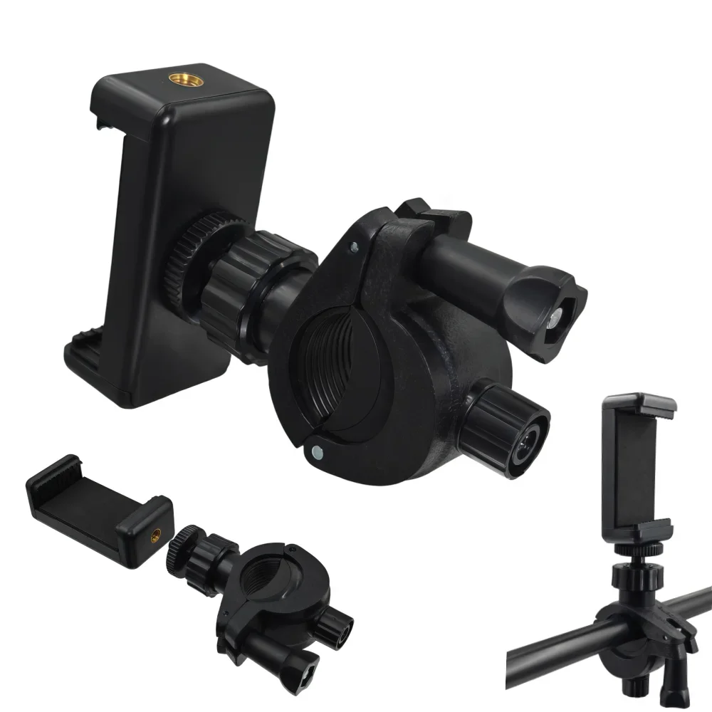 

Mobile Phone Clip Tripod 1/4 pan Tilt Universal Horizontal of Vertical Rotating Clip Live Streaming Bracket Fixed Clip Universal