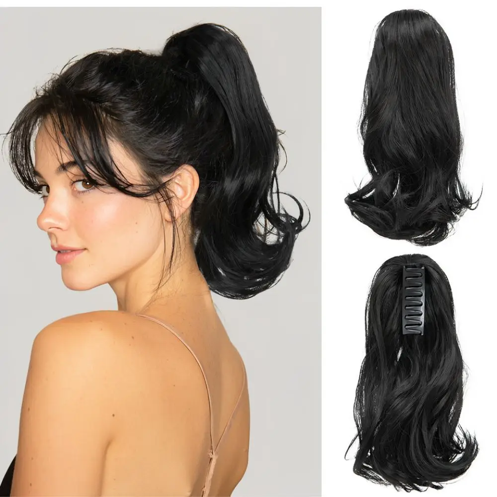 Synthetic Wavy Claw Ponytail Extension Fluffy Curly Hairpiece Heat Resistant Hair Accessory For Women Instant Style