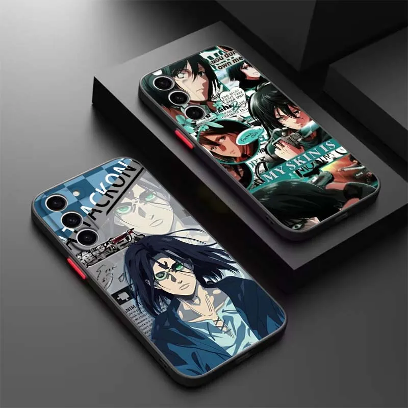 

Attack on Titan Popular Comic For Samsung A73 A72 A71 A55 A54 A53 A52 A51 A35 A25 A15 A14 5G Frosted Translucent Phone Case